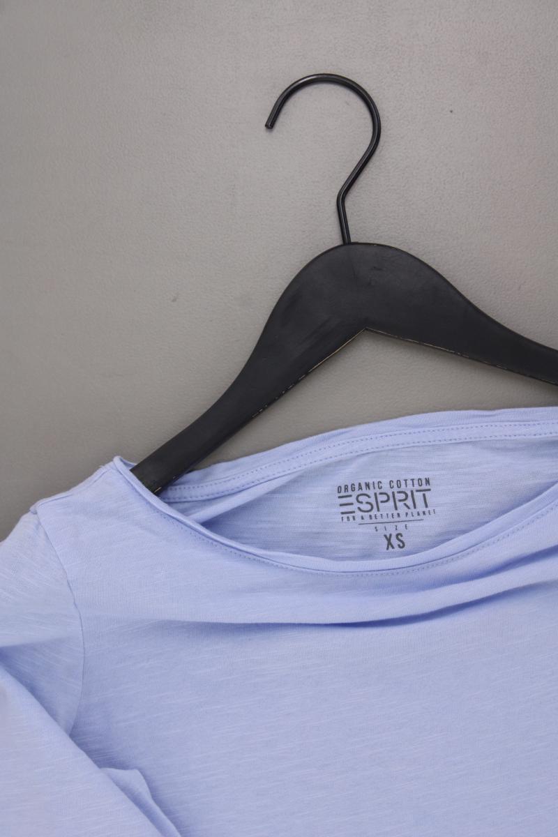 Esprit Classic Shirt Gr. XS 3/4 Ärmel blau aus Baumwolle
