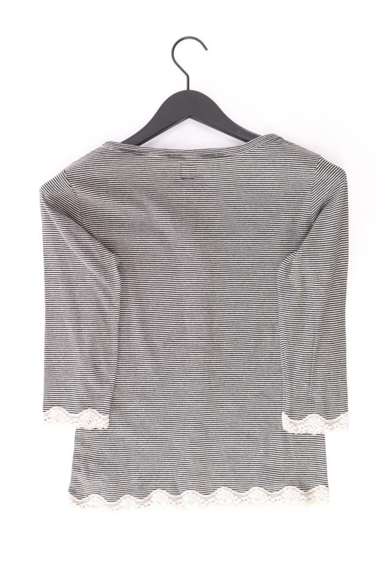 Brigitte von BOCH Ringelshirt Gr. S gestreift 3/4 Ärmel grau aus Baumwolle