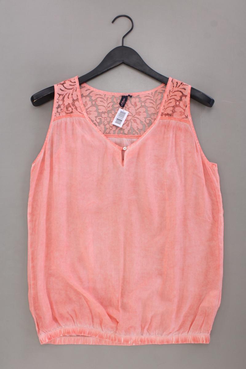 s.Oliver Ärmellose Bluse Gr. M neuwertig orange aus Viskose