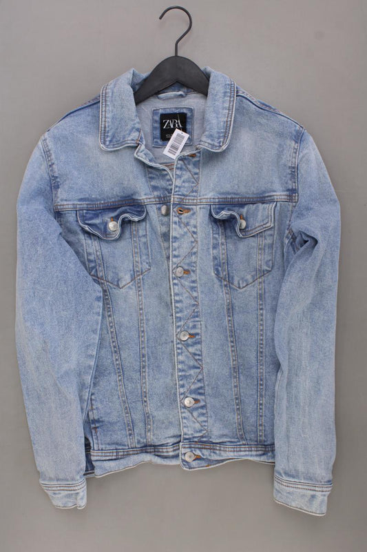 Zara Jeansjacke für Herren Gr. M blau aus Baumwolle