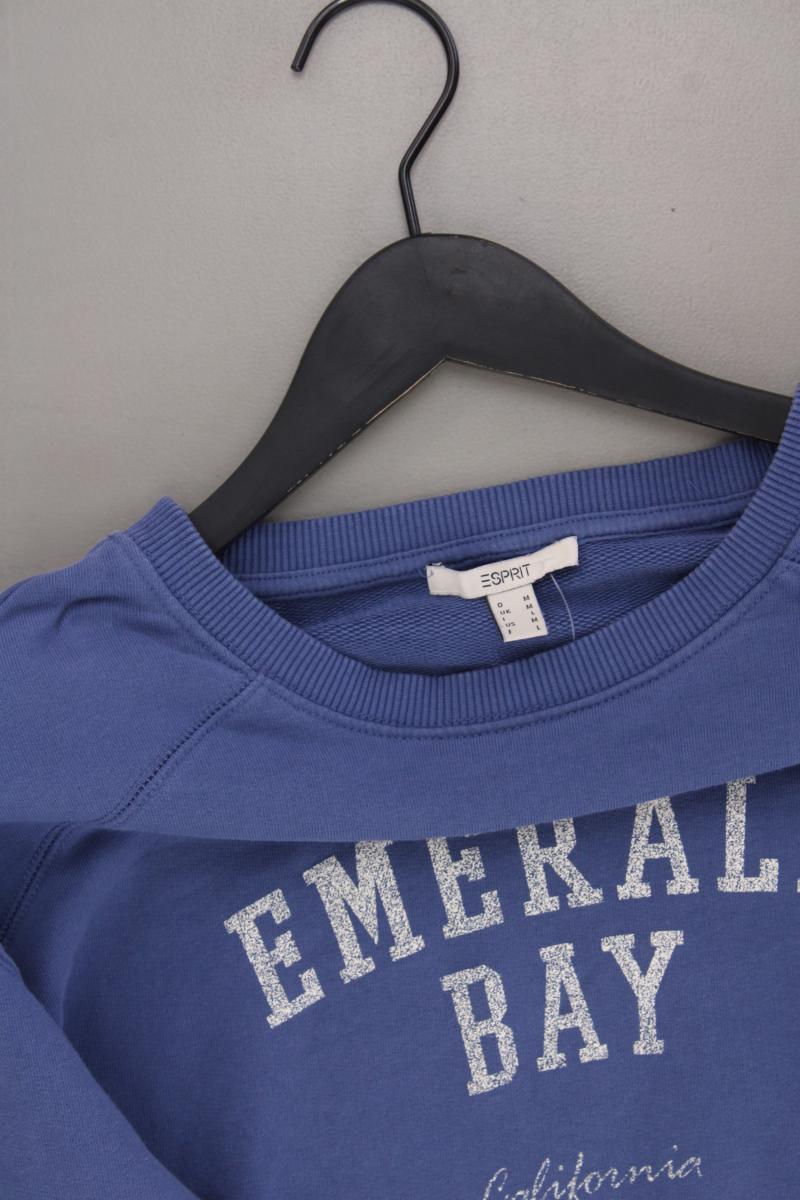 Esprit Langarmpullover Gr. M neuwertig blau aus Baumwolle
