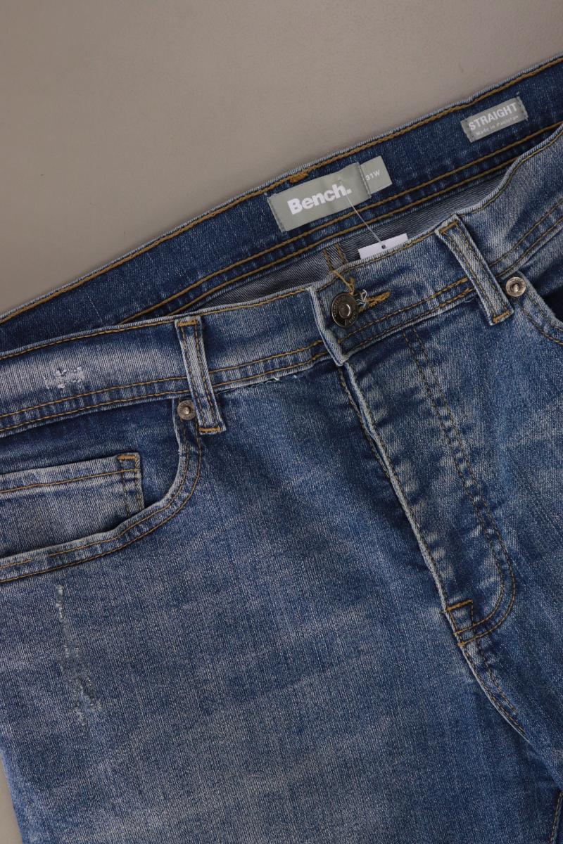 Bench Jeansshorts für Herren Gr. W31 blau aus Baumwolle