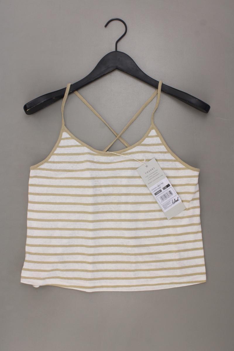 bleed Spaghetti-Top Gr. XL gestreift neu mit Etikett braun aus Baumwolle