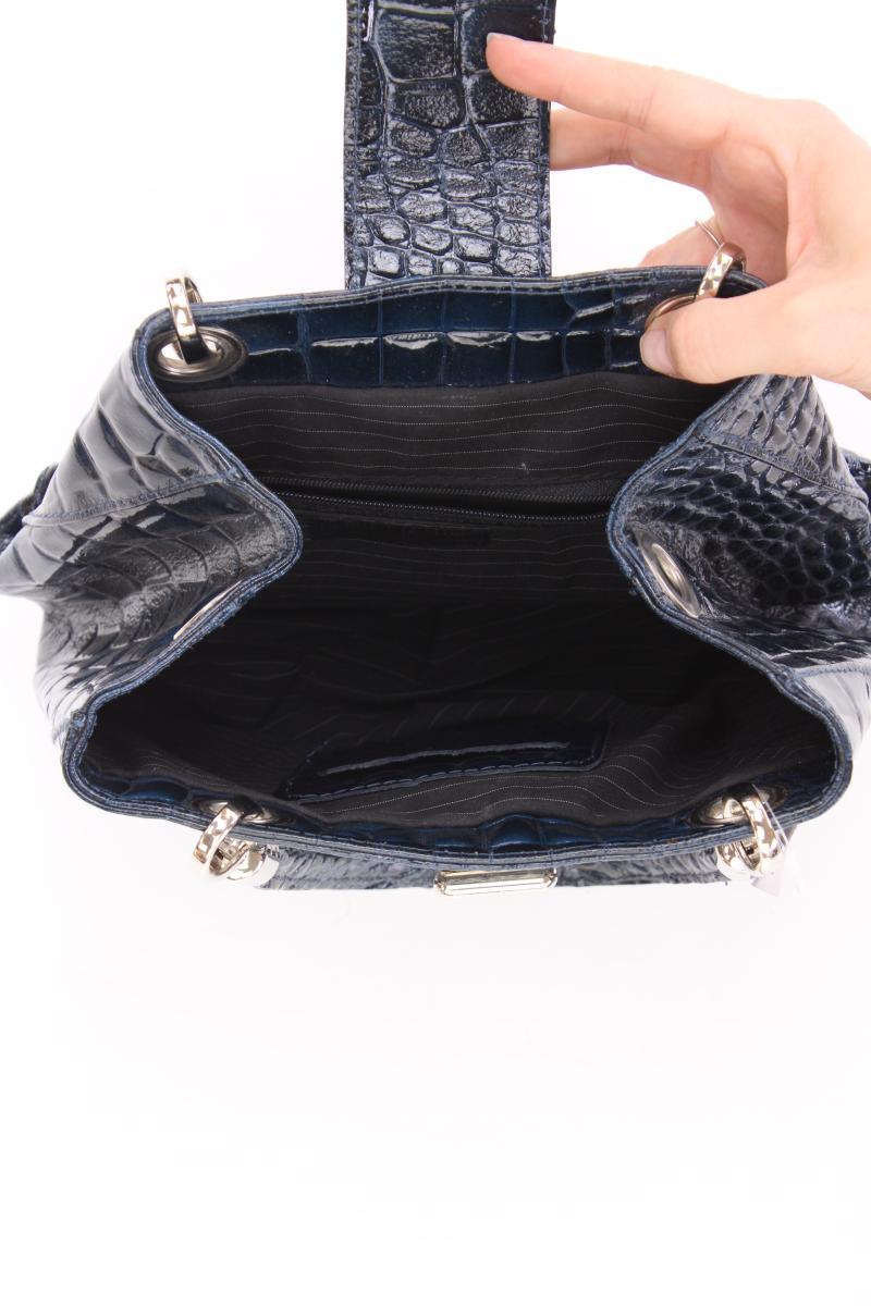 Henkeltasche blau aus Leder