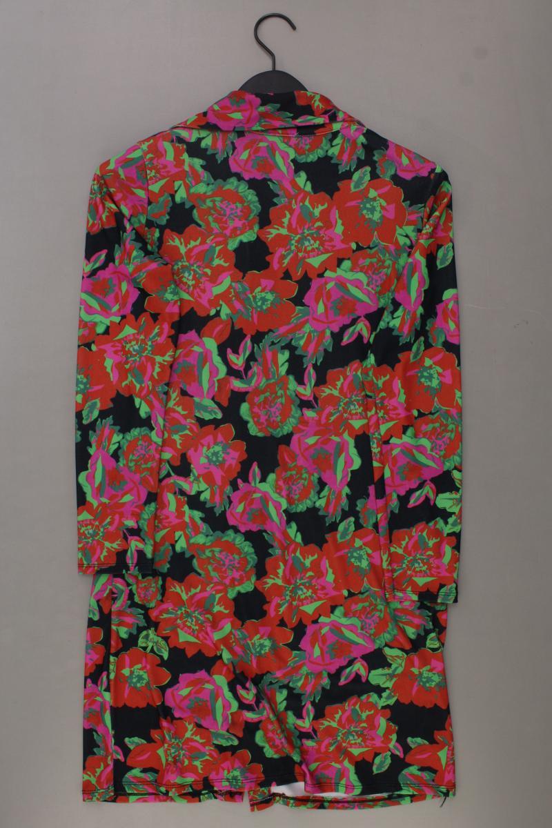Polokleid Gr. M mit Blumenmuster Langarm mehrfarbig aus Polyester