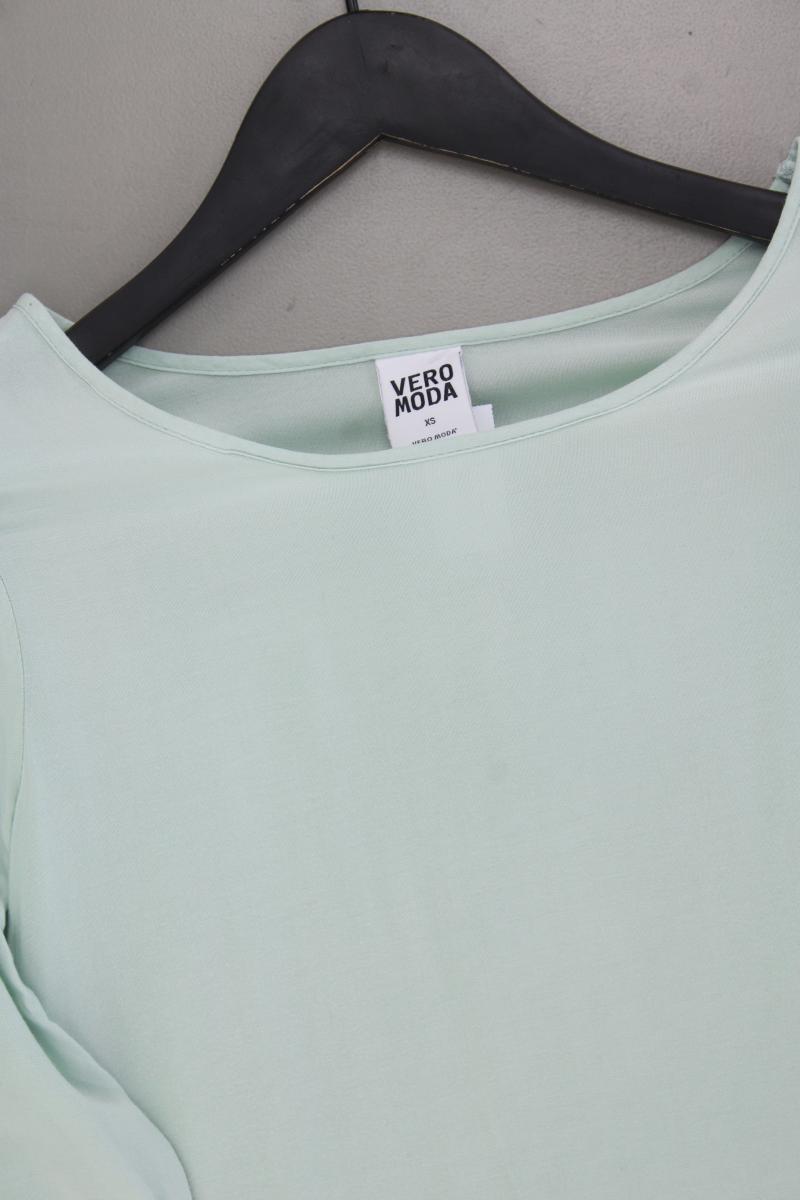 Vero Moda Classic Bluse Gr. XS 3/4 Ärmel blau aus Viskose