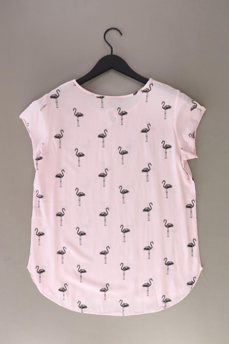Vero Moda Bluse mit Flamingomuster Gr. L rosa aus Viskose