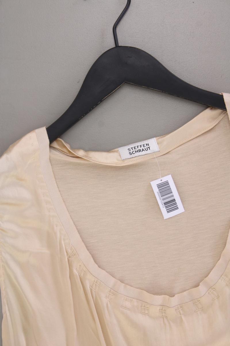 Steffen Schraut Seidenbluse Gr. 42 Ärmellos creme