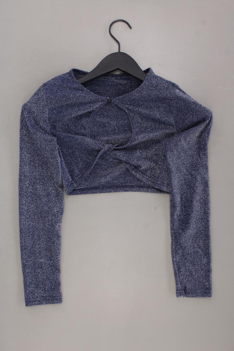 Zaful Crop Top Glitzer Gr. S neu mit Etikett mit Glitzer blau aus Polyester