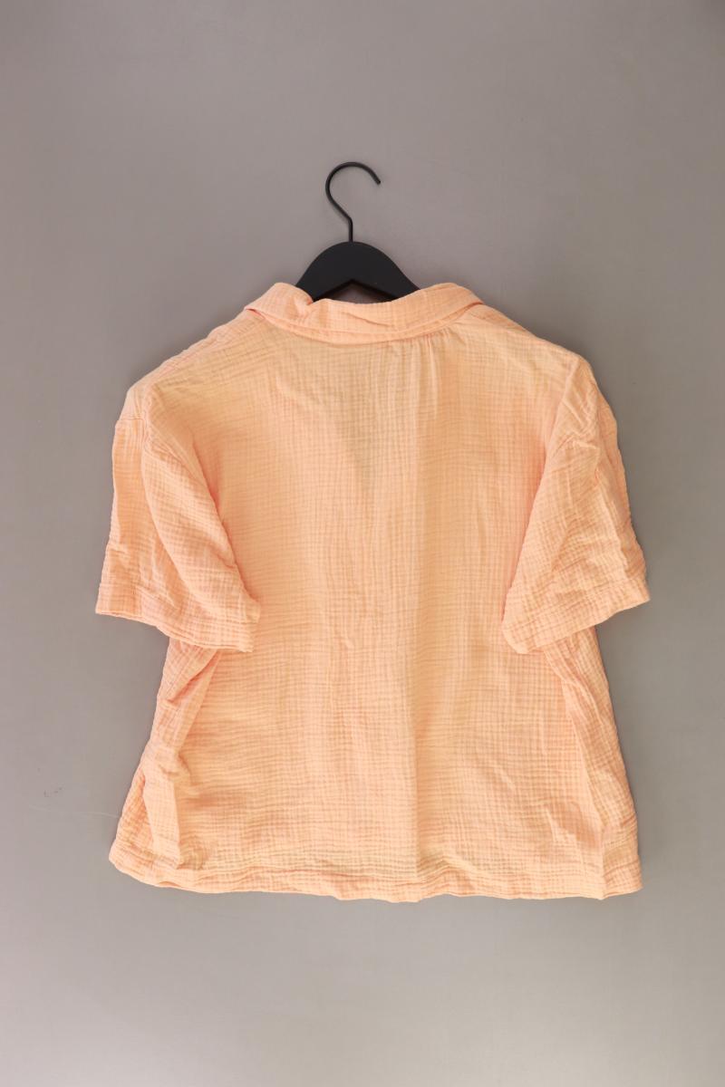 Jacqueline de Yong Kurzarmbluse Gr. M orange aus Baumwolle