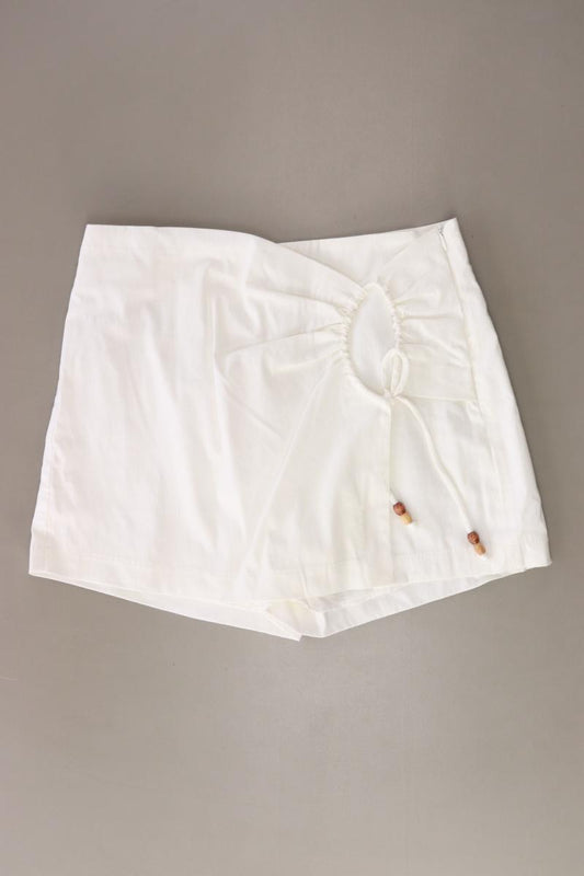 Bershka Skort Gr. M weiß aus Baumwolle