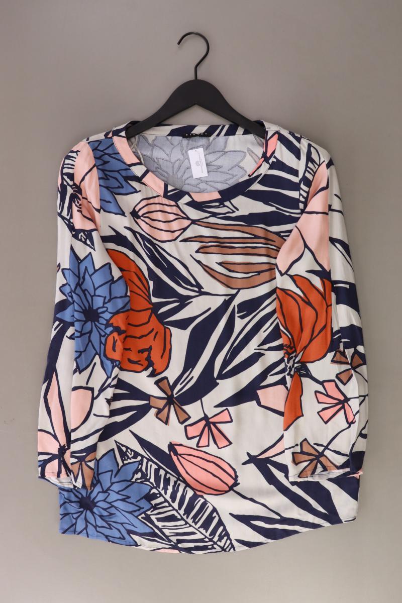 Sisley Langarmbluse Gr. M mit Blumenmuster mehrfarbig aus Viskose
