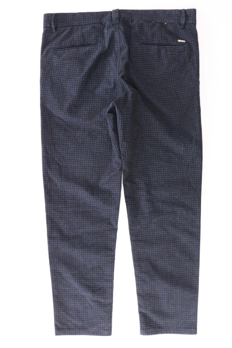 BOSS by Hugo Boss Chinohose für Herren Gr. 52 kariert blau aus Baumwolle