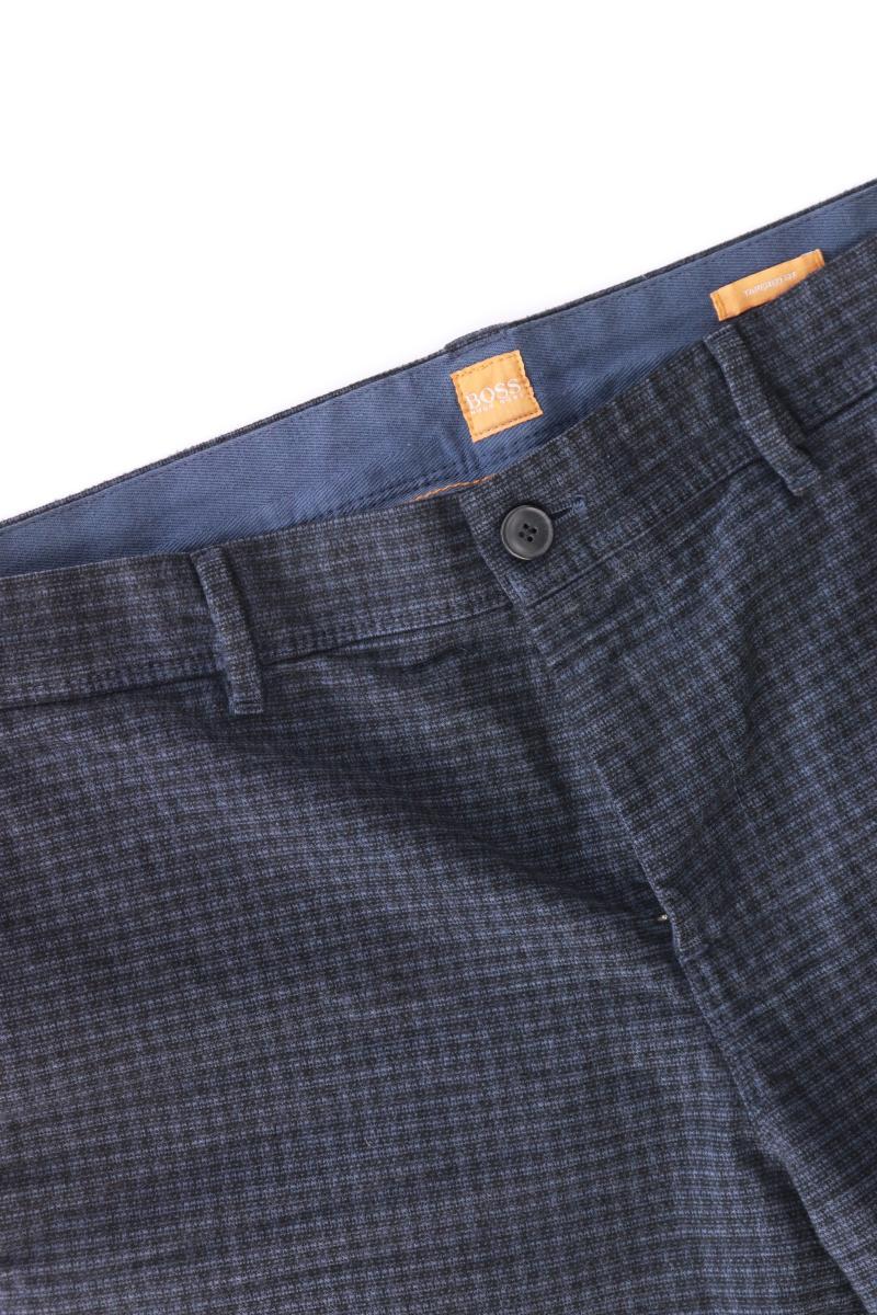 BOSS by Hugo Boss Chinohose für Herren Gr. 52 kariert blau aus Baumwolle