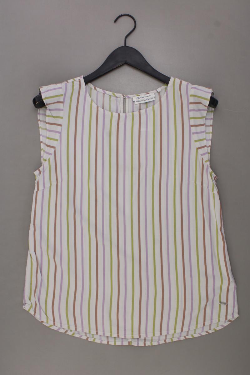 Tom Tailor Ärmellose Bluse Gr. M gestreift mehrfarbig aus Viskose