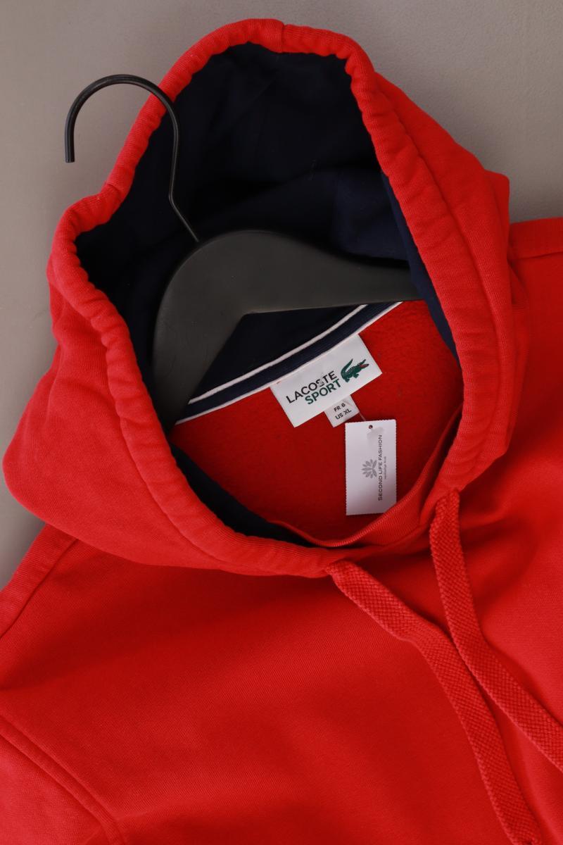 Lacoste Hoodie für Herren Gr. XL rot aus Baumwolle
