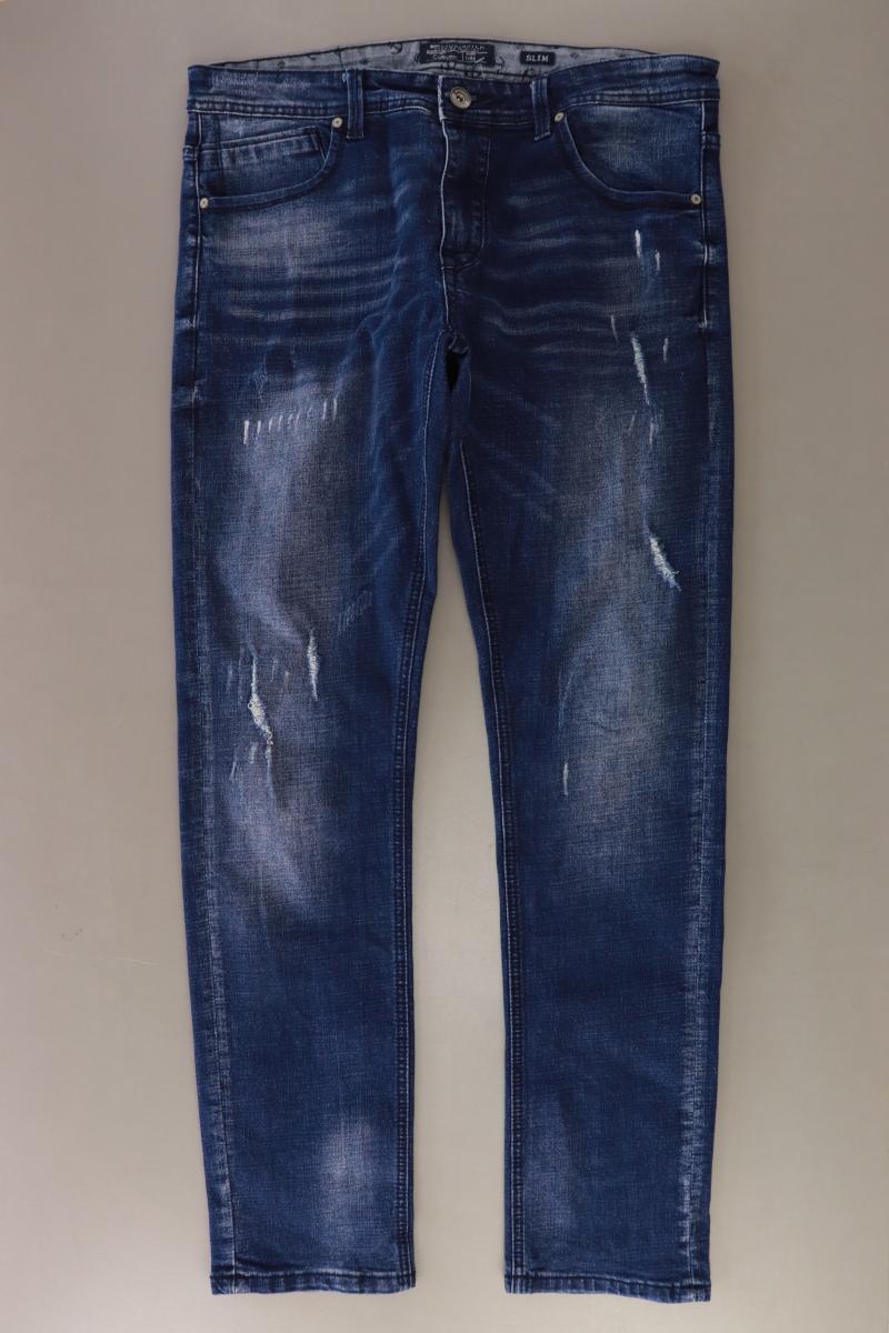Cross Hatch Straight Jeans für Herren Gr. W34/L34 blau aus Baumwolle