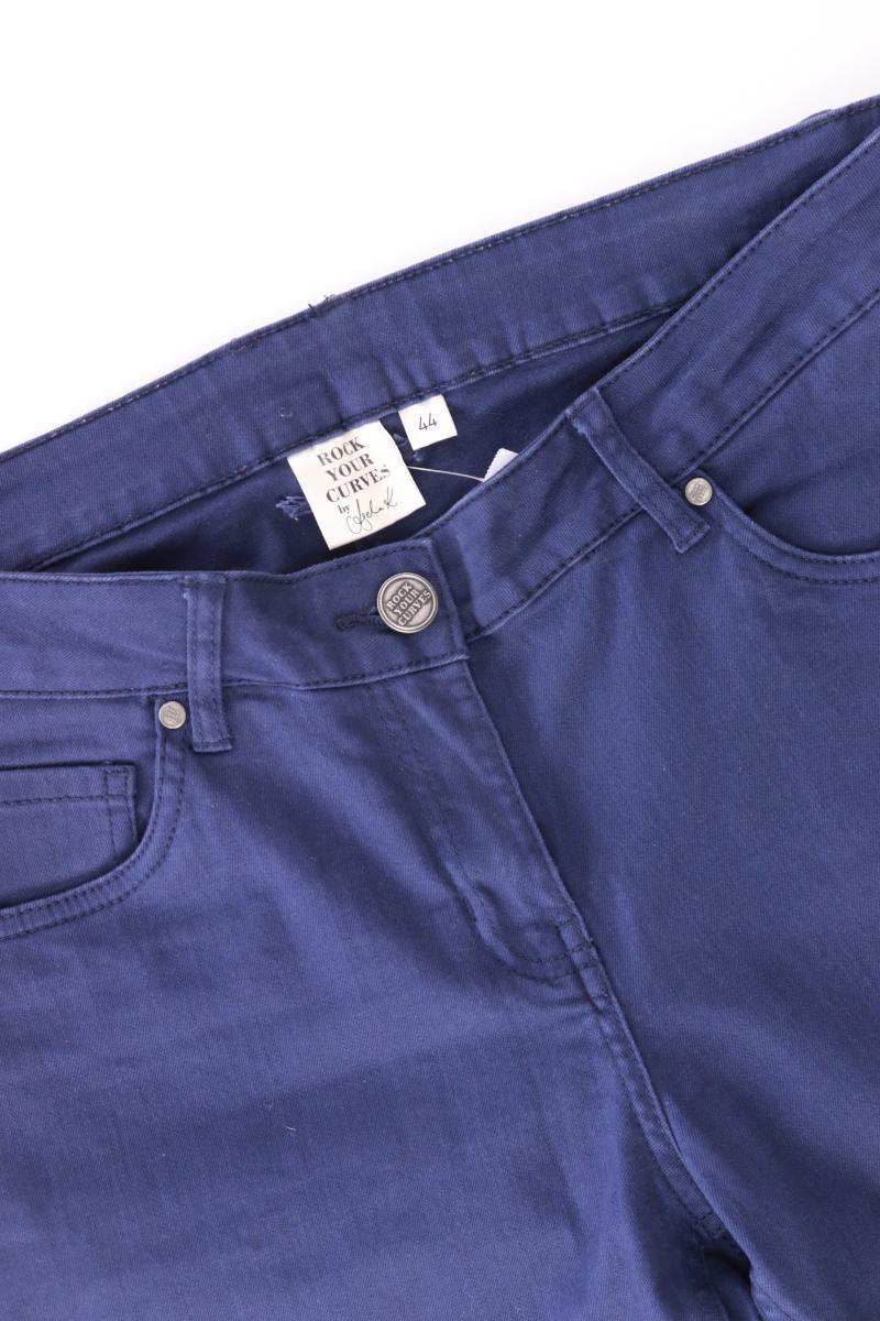 ROCK YOUR CURVES Straight Jeans Gr. 44 blau aus Baumwolle