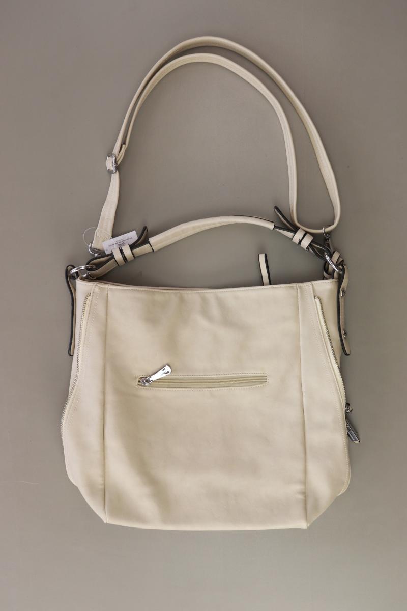 Henkeltasche creme aus Kunstleder