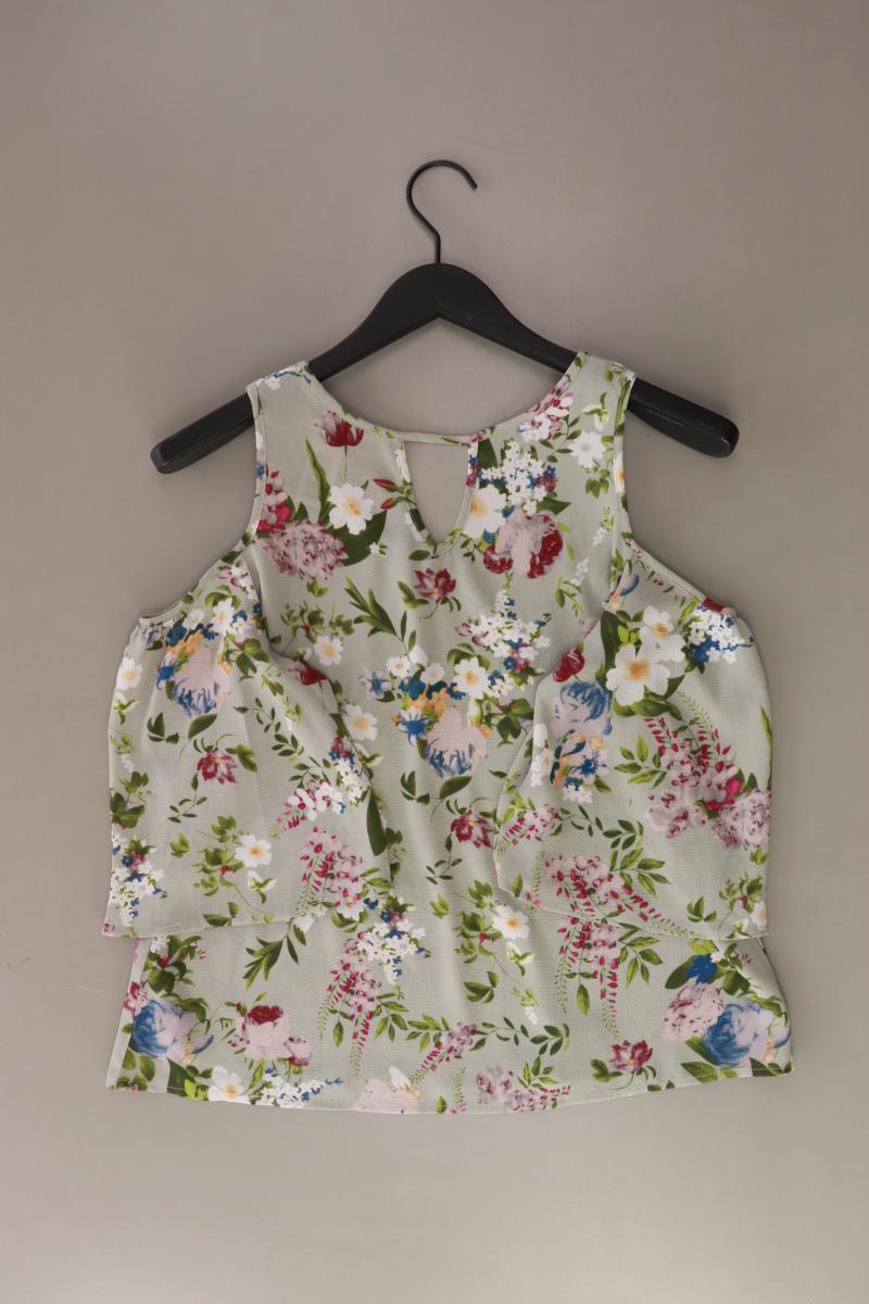 Only Regular Bluse Gr. 36 mit Blumenmuster 3/4 Ärmel grün aus Polyester