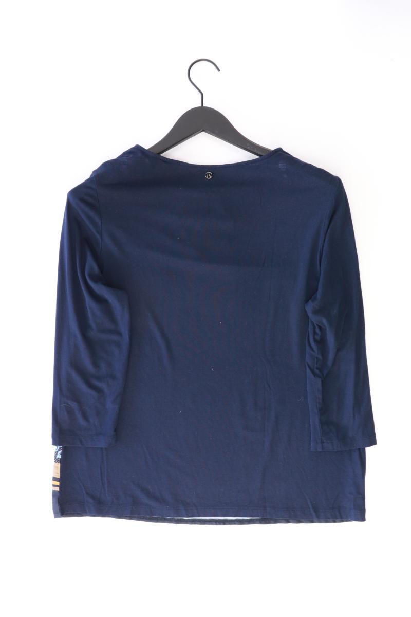 Bonita Regular Bluse Gr. M mit Blumenmuster 3/4 Ärmel blau aus Viskose