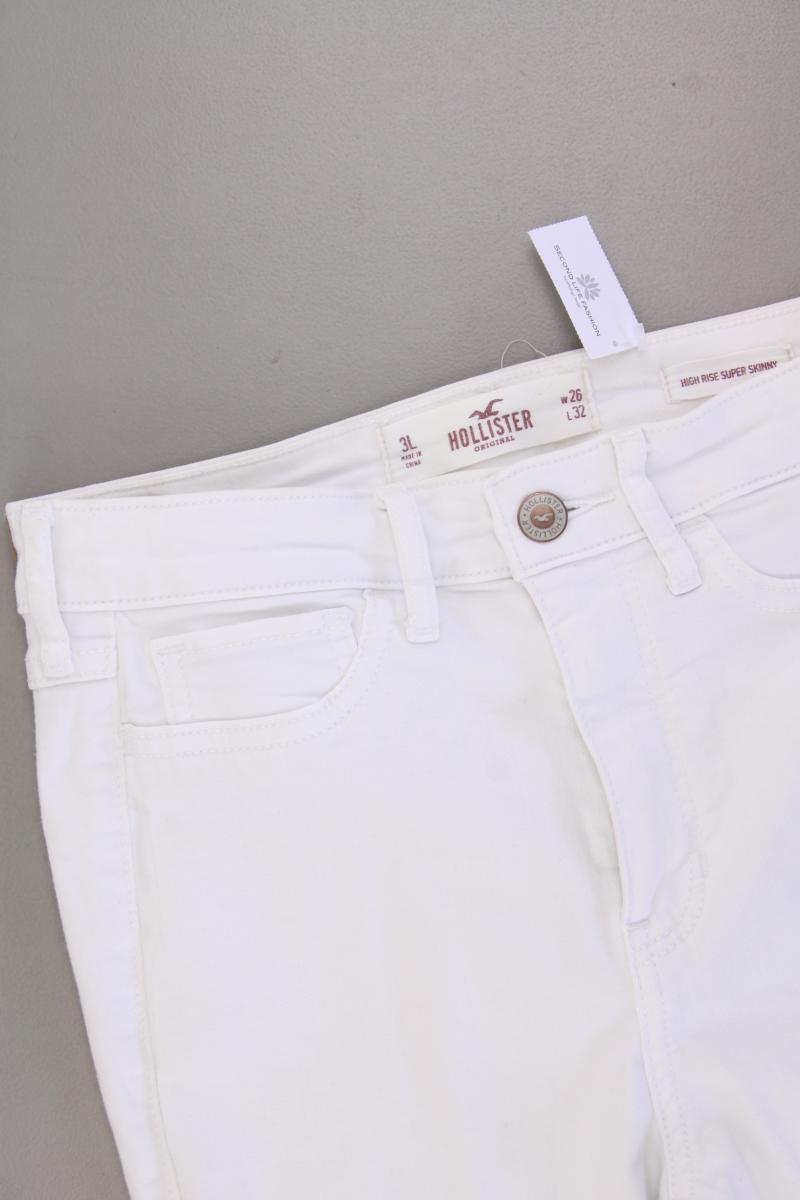Hollister Skinny Jeans Gr. W26/L32 weiß aus Baumwolle