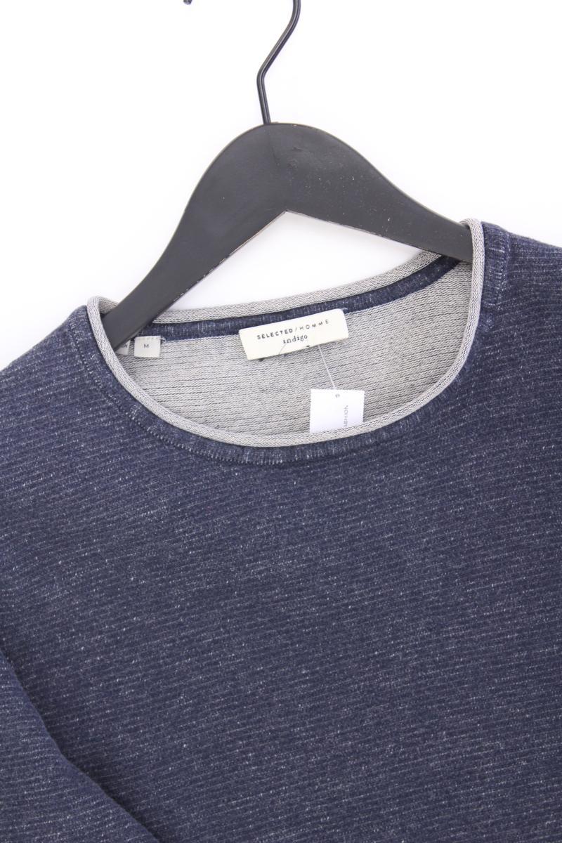 Selected Homme Feinstrickpullover für Herren Gr. M blau aus Baumwolle