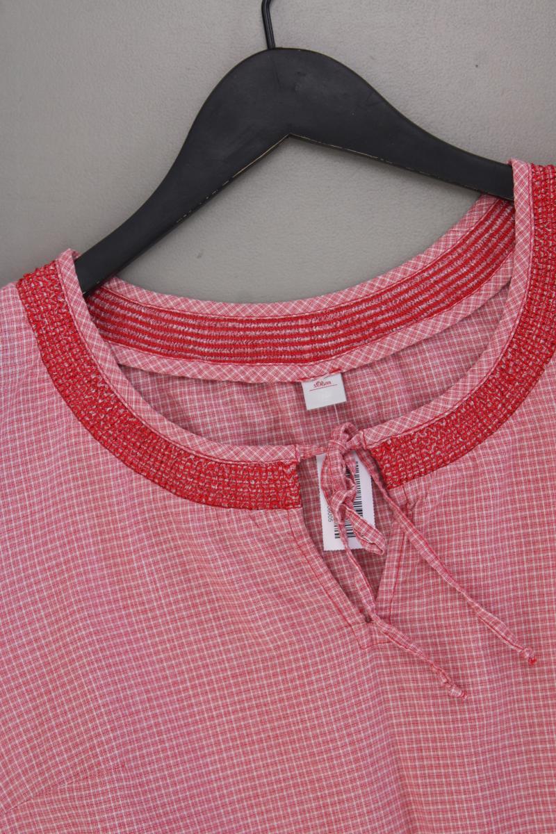 s.Oliver Karobluse Gr. 38 kariert Kurzarm rot
