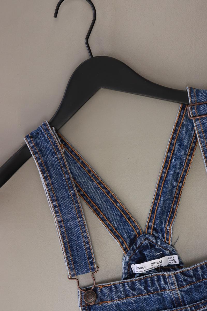 Bershka Jeanskleid Gr. S Träger blau aus Baumwolle