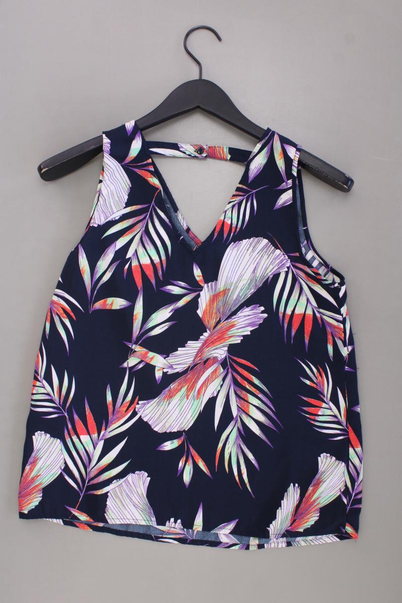 Vero Moda Ärmellose Bluse Gr. S mit Blumenmuster blau aus Polyester