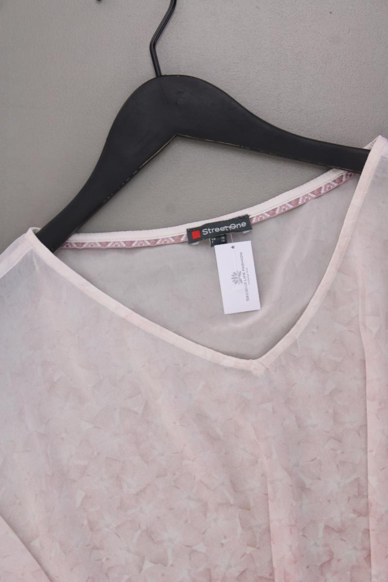 Street One Kurzarmbluse Gr. 36 mit Blumenmuster rosa aus Polyester