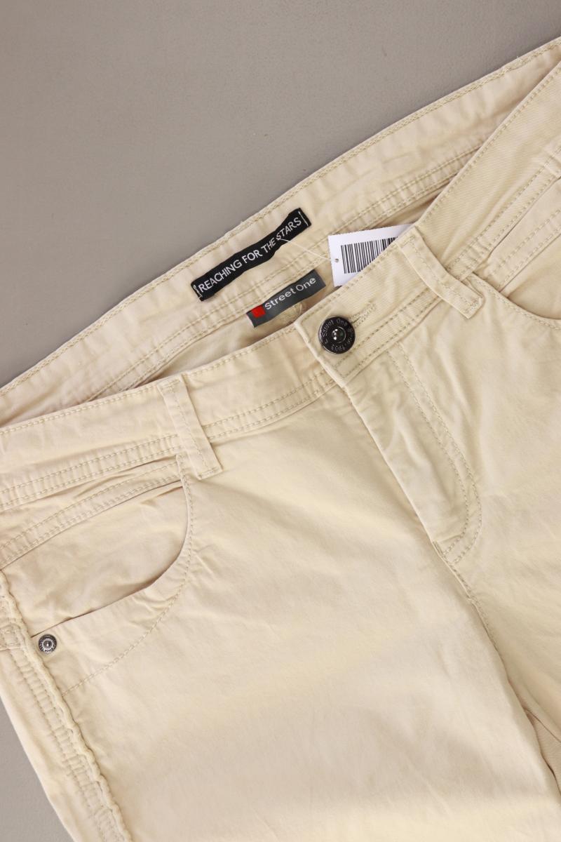 Street One Hose Gr. 38 creme aus Baumwolle