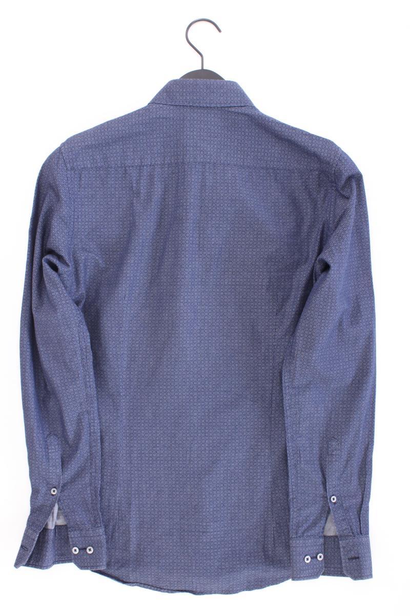 Seidensticker Langarmhemd für Herren Gr. Hemdgröße 37 blau aus Baumwolle