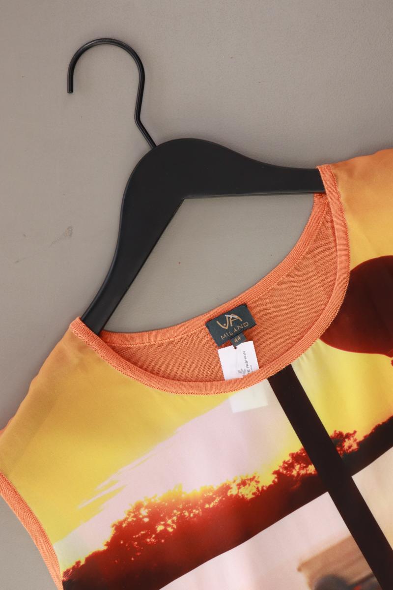 VA Milano Kurzarmbluse Gr. 44 orange aus Viskose