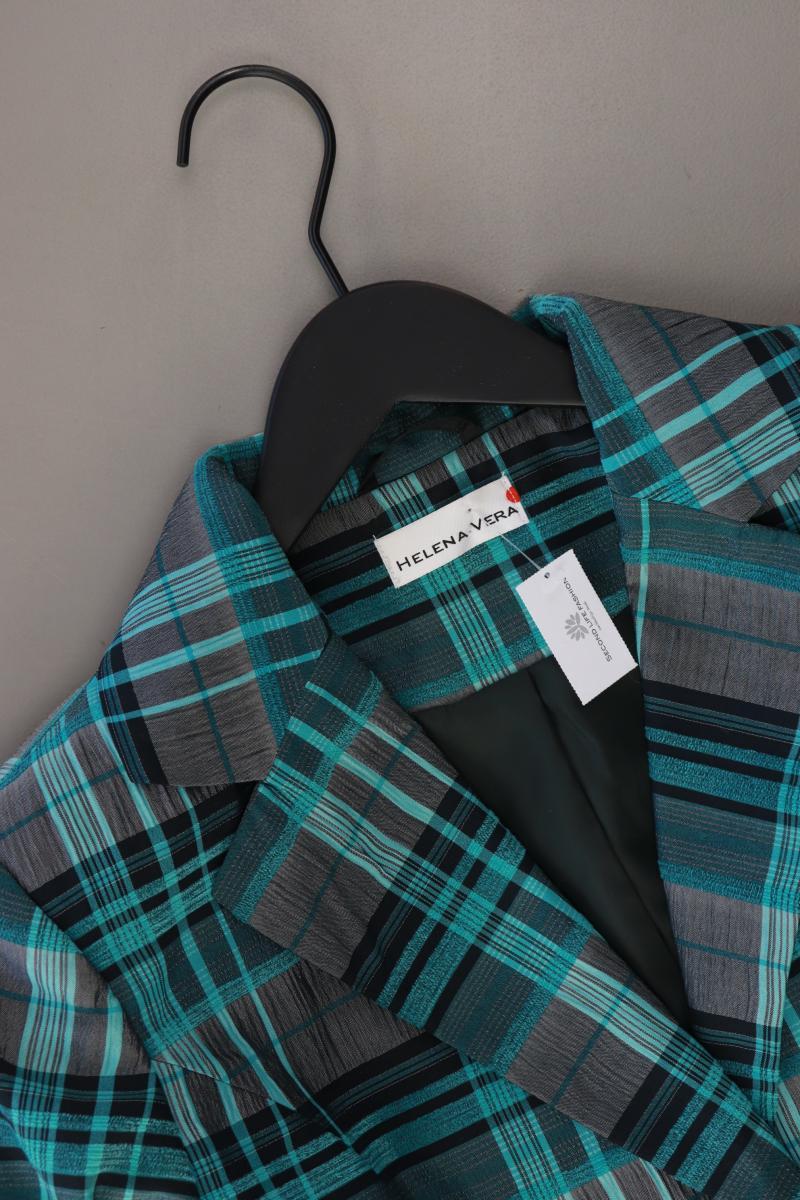 Helena Vera Longblazer Gr. Kurzgröße 21 kariert türkis aus Polyester