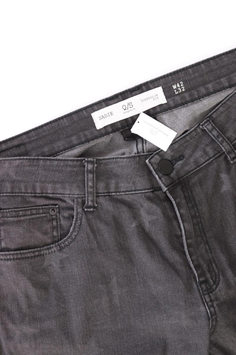 QS by s.Oliver Straight Jeans Gr. 42/L32 schwarz aus Baumwolle
