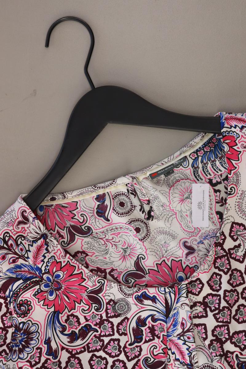 Street One Regular Bluse Gr. 42 mit Blumenmuster 3/4 Ärmel pink aus Polyester