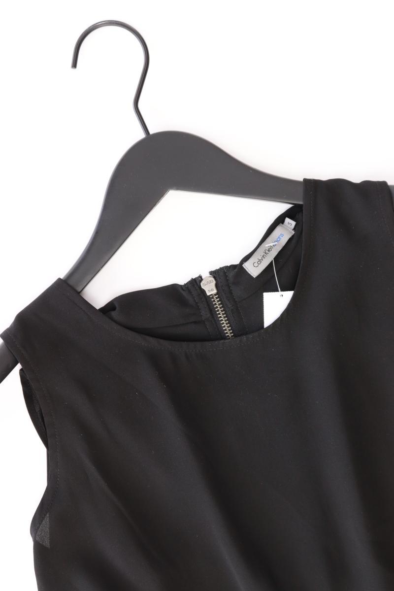 Calvin Klein Jeans Chiffonbluse Gr. S Ärmellos schwarz aus Polyester