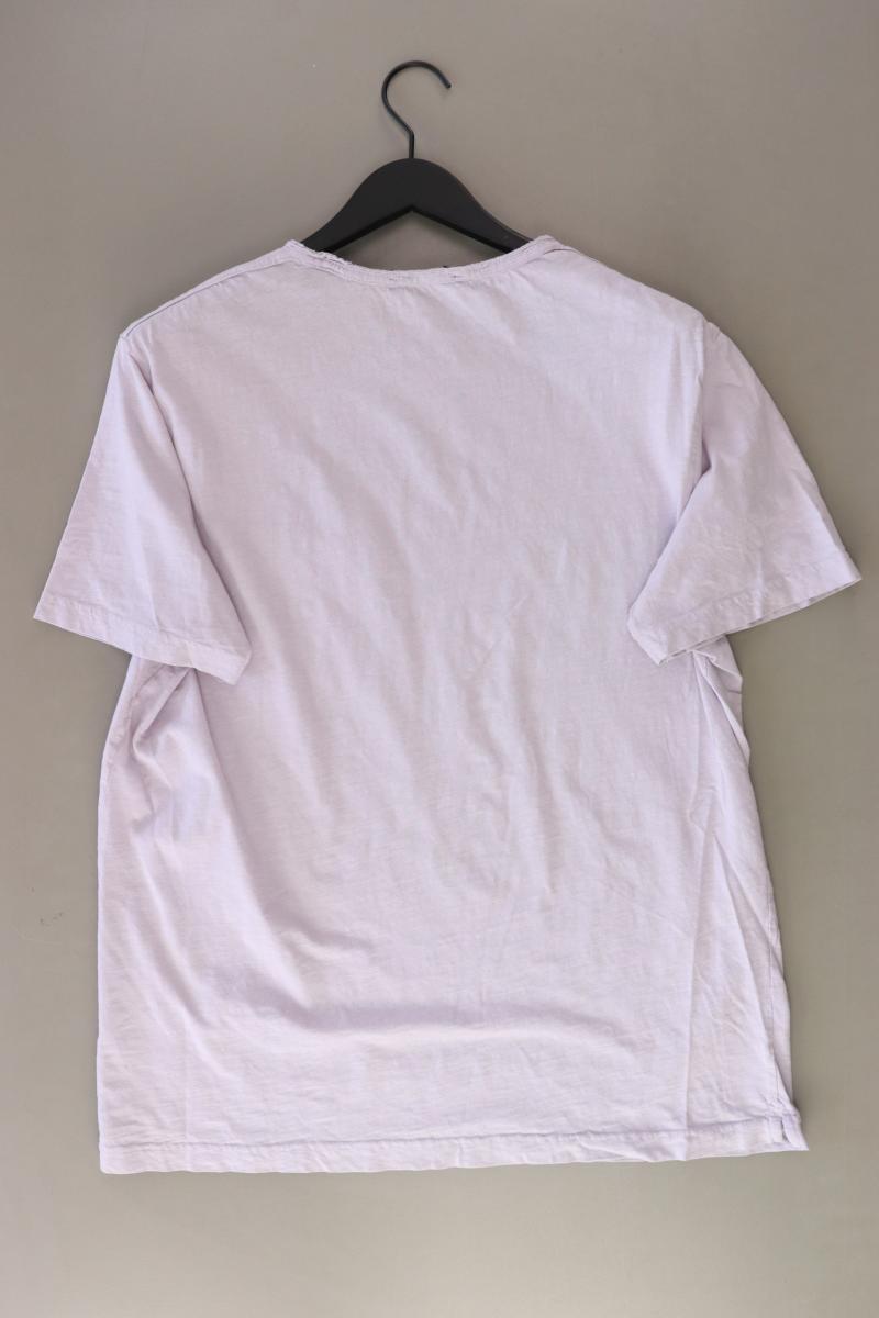 Zara T-Shirt für Herren Gr. XL Kurzarm lila aus Baumwolle