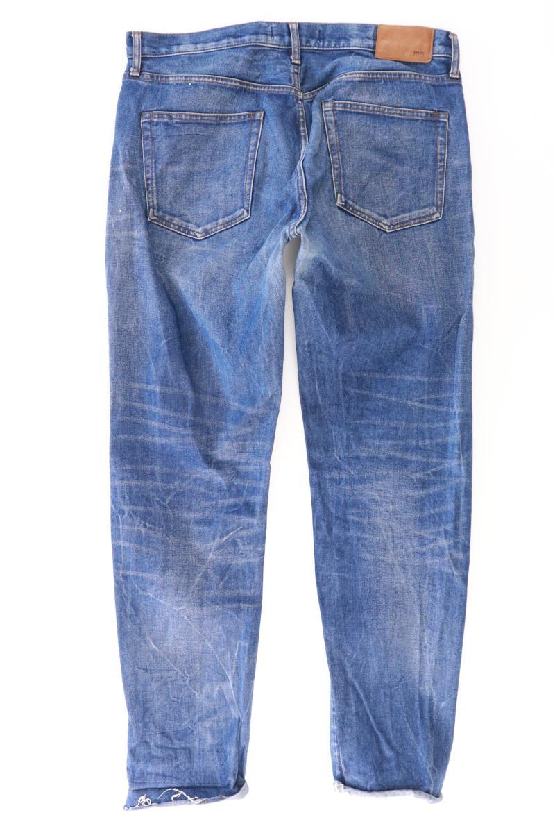 Zara Straight Jeans für Herren Gr. 44 blau aus Baumwolle