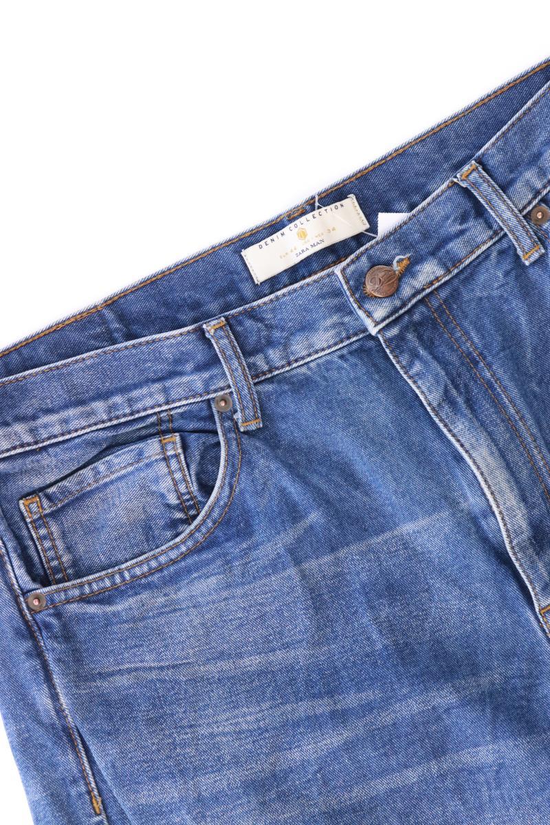 Zara Straight Jeans für Herren Gr. 44 blau aus Baumwolle