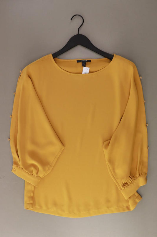 Esprit Oversize-Bluse Gr. L neuwertig 3/4 Ärmel gelb aus Polyester