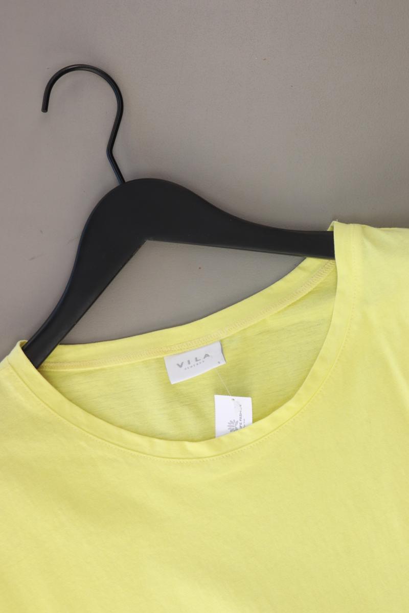 Vila T-Shirt Gr. S Kurzarm gelb aus Baumwolle