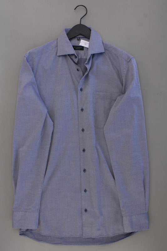 Eterna Langarmhemd für Herren Gr. Hemdgröße 40 neuwertig blau aus Baumwolle