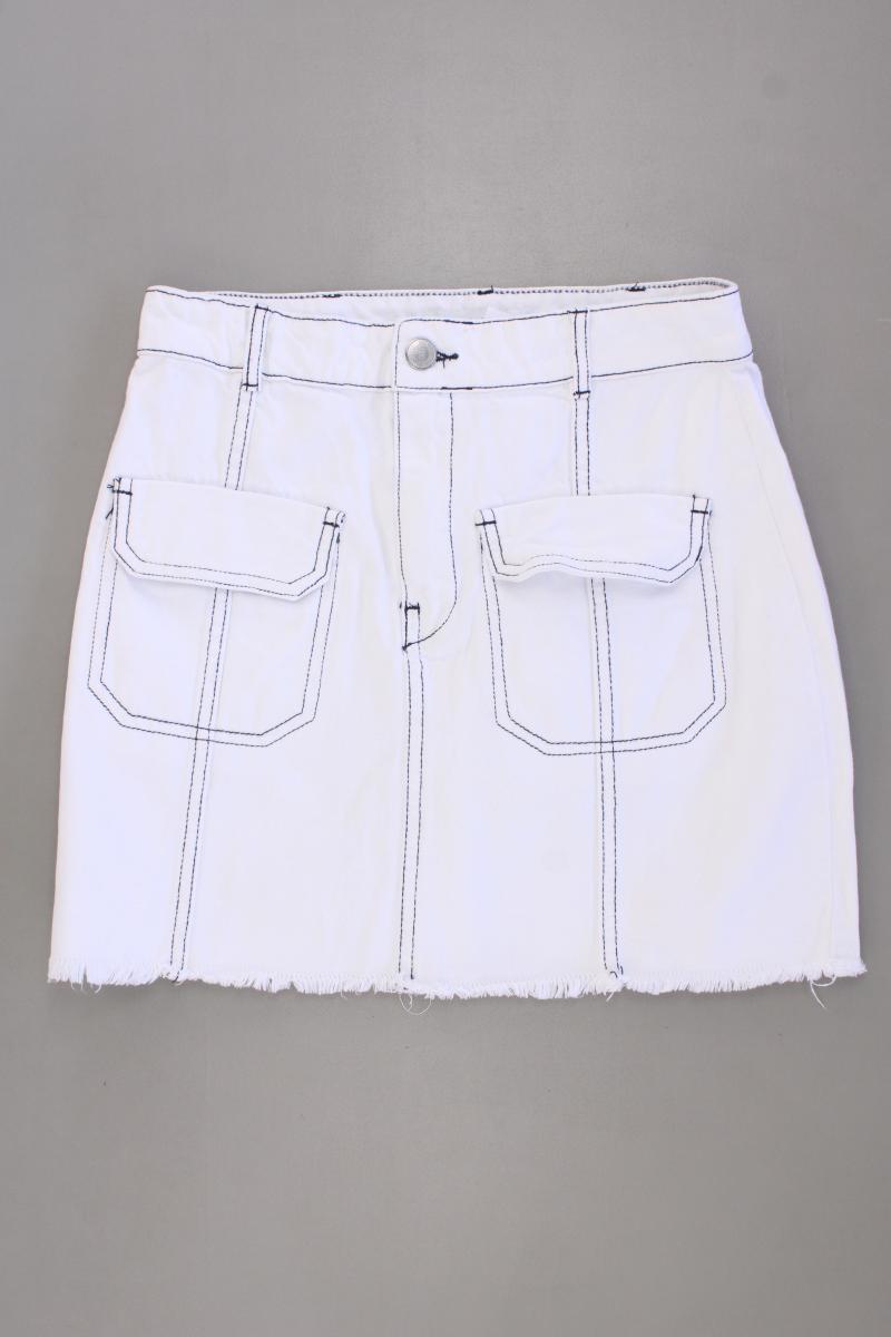 Zara Jeansrock Gr. S weiß aus Baumwolle