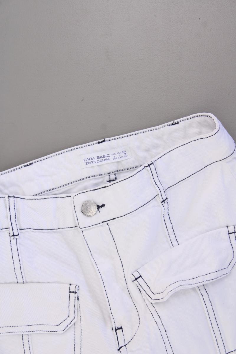 Zara Jeansrock Gr. S weiß aus Baumwolle