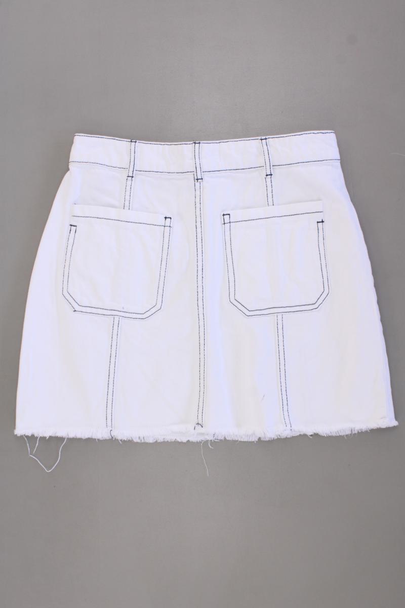 Zara Jeansrock Gr. S weiß aus Baumwolle