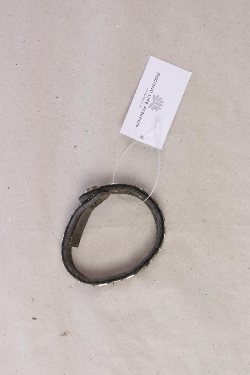 Armband grau aus Leder
