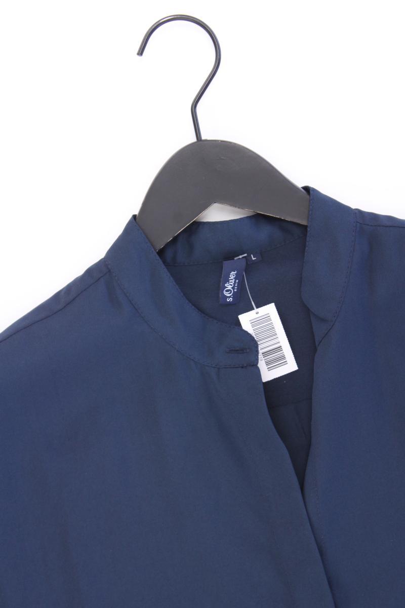 s.Oliver Kurzarmbluse Gr. L neuwertig blau aus Polyester