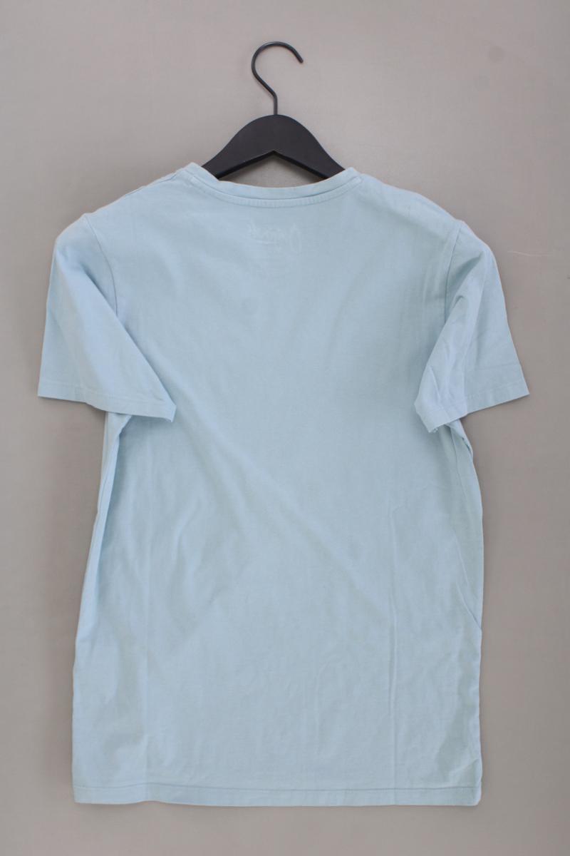 Jack & Jones Printshirt für Herren Gr. S Kurzarm blau aus Baumwolle